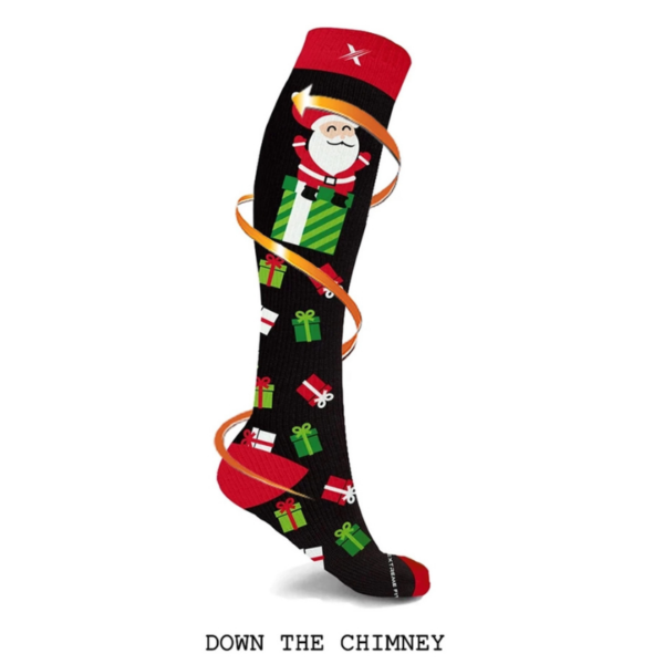 Santa and presents compression socks